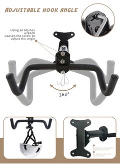 HomarKet Adjustable Bicycle Wall Mount Hook MTB Road Bike Rack Wall Hanger Hooks Holder for Garage Indoor Bike Storage Repair Stand  - Image 3