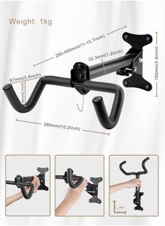 HomarKet Adjustable Bicycle Wall Mount Hook MTB Road Bike Rack Wall Hanger Hooks Holder for Garage Indoor Bike Storage Repair Stand  - Image 4