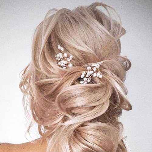 EARENT Pearl Hair Pins Silver Wedding Hair Clip Bridal Hair Accessories for Women (Pack of 3) - Image 5