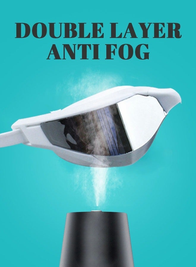 GROIC نظارات سباحة للبالغين سباق رؤية واسعة مانعة للتسرب حماية من الأشعة فوق البنفسجية مقاومة للضباب للرجال والنساء في السباقات - فضي - Image 4