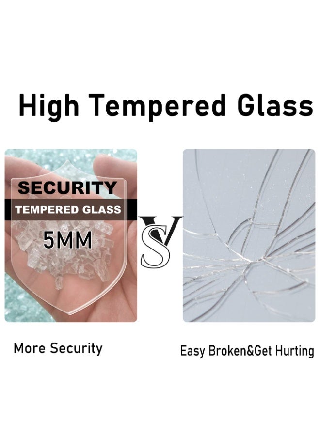 HomVent Glass Display Cabinet w/2 Doors 4 Shelves w/Handles, Locks & Anti-tipping Device Curio Bookshelf for Collections Floor Standing Living Room Bedroom, 2-doors-black, 64.56'' x 31.69''x 14.37'' - Image 5