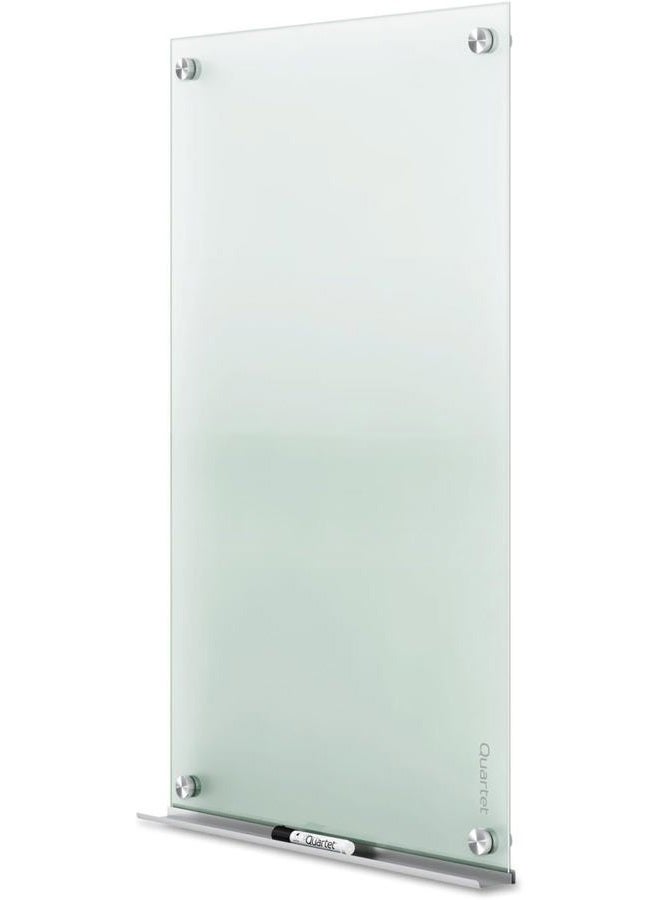 Quartet سبورة زجاجية بيضاء، سبورة جافة، 3' x 2'، بدون إطار، مثبتة على الحائط، لوازم المدرسة المنزلية أو ديكور المكتب المنزلي، 1 قلم جاف وطبق قلم، غير مغناطيسية (G3624F) - Image 5