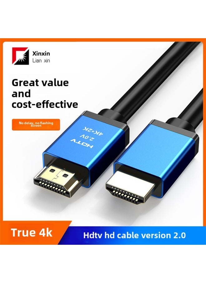 ماركة غير محددة كابل HDMI عالي الدقة 4K إصدار 2.0 19+1 مطلي بالذهب من سبائك الألومنيوم لشاشة الكمبيوتر وكابل فيديو لجهاز العرض - اللون: غلاف مربع معبأ - طول الخط: 2 متر  - Image 2