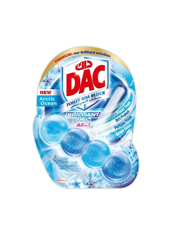 DAC Tolitet Cleaner Rim Block Brilliant Gel Ocean – 42g (5 Pack) - Image 1