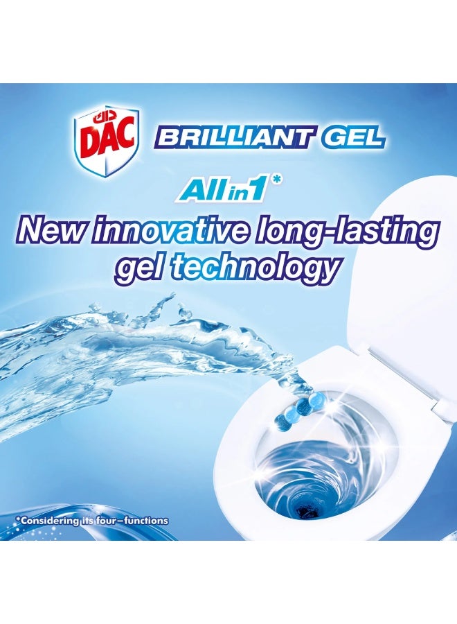DAC Tolitet Cleaner Rim Block Brilliant Gel Ocean – 42g (5 Pack) - Image 4