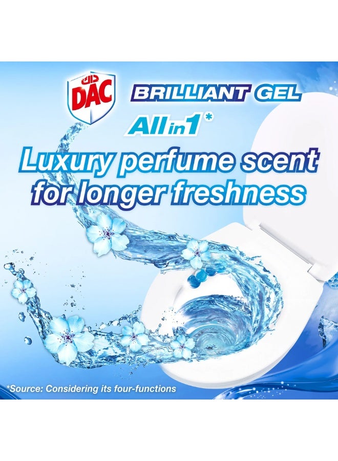 DAC Tolitet Cleaner Rim Block Brilliant Gel Ocean – 42g (5 Pack) - Image 3
