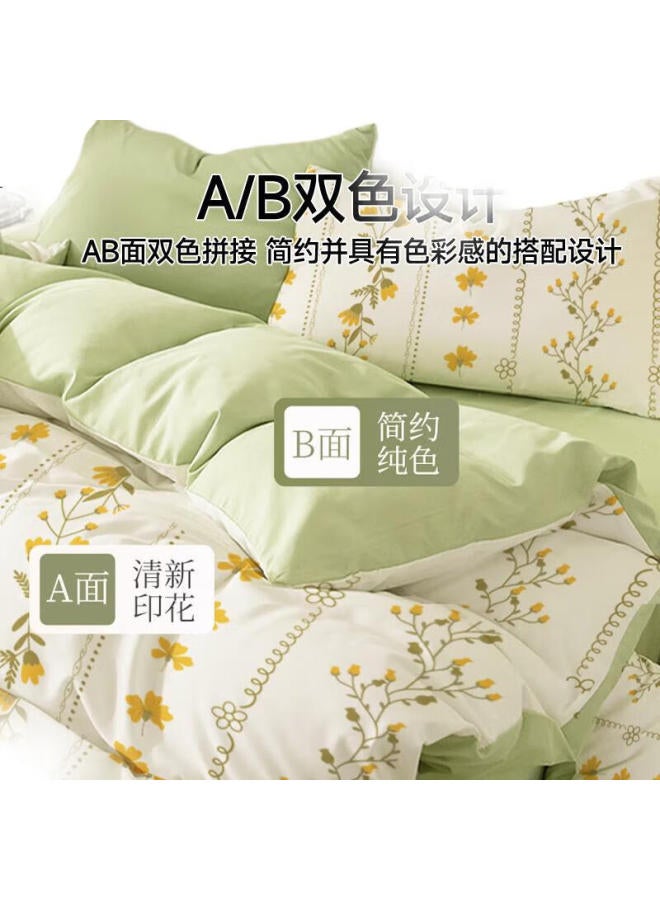 Muji Four-Piece Travel Disposable Bed Sheet Set With Pillowcase, Thick Hotel Bedding Double Bed - Baroque - Image 1