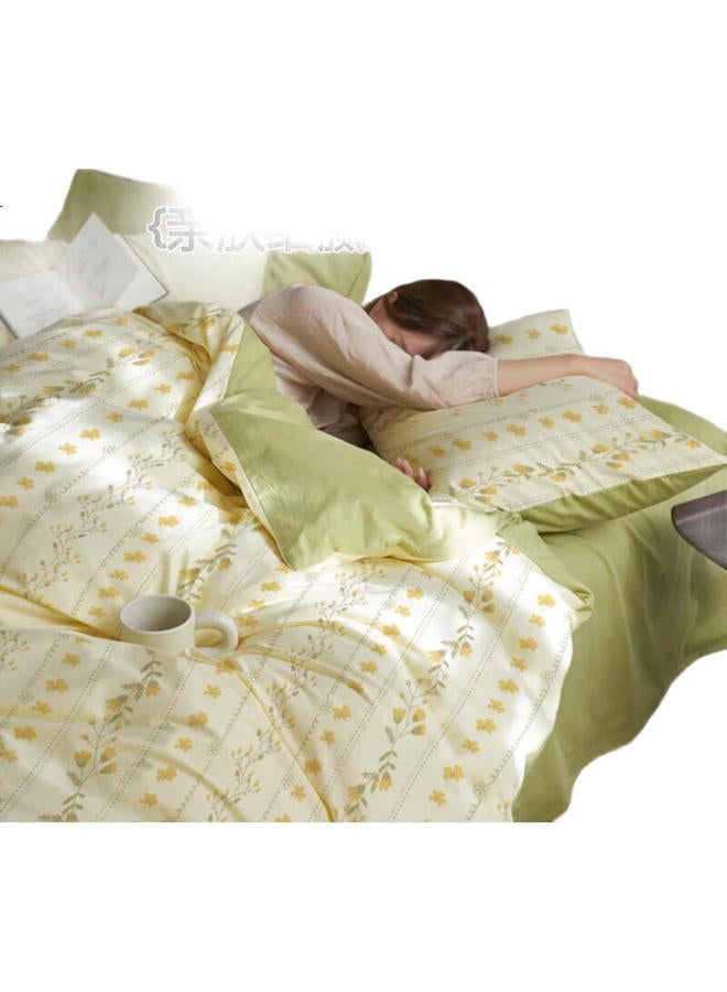 Muji Four-Piece Travel Disposable Bed Sheet Set With Pillowcase, Thick Hotel Bedding Double Bed - Baroque - Image 2