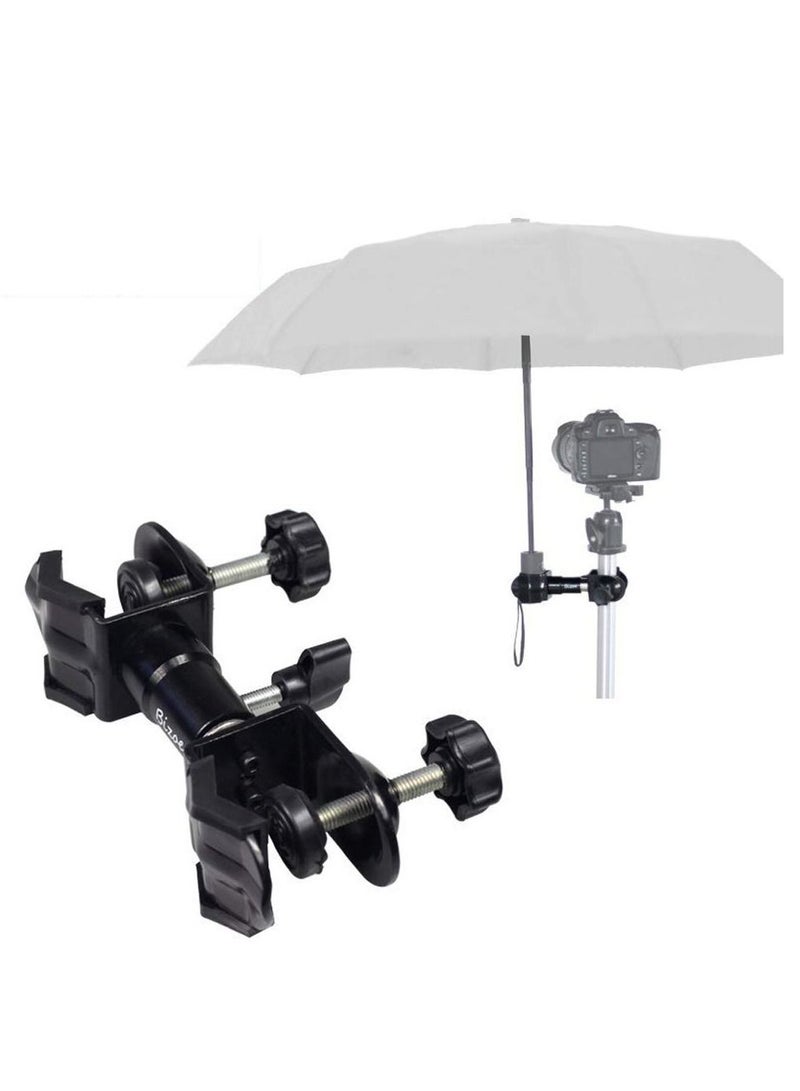 Y&D Metal Tripod Umbrella Stand, Outdoor Camera Clip Stand Bracket Photography Accessories (metal Non-plastic Clip)  - Image 1