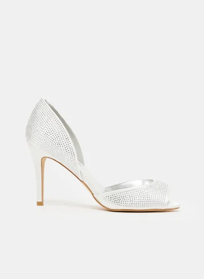 آن ميشيل Embellished Peep Toe Heels
