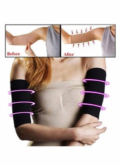 KASTWAVE 2 Pair Arm Slimming Shaper Wrap Compression Sleeve Women Weight Loss Upper Helps Tone Shape Arms for Beige  - Image 2