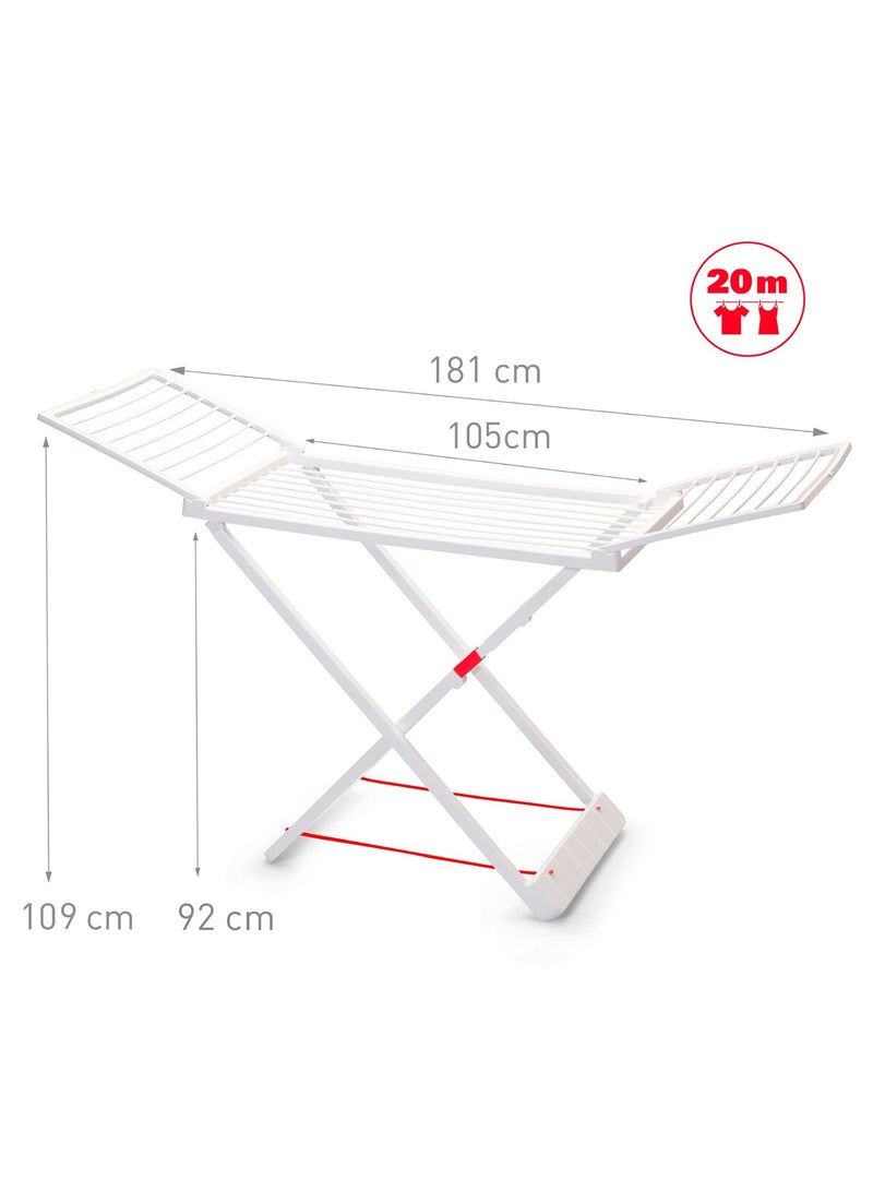 Plastic Forte PLASTICFORTE 20M Resin Clothes Drying Rack,Heavy-Duty FoldableLaundry Dryer Stand,Extra-Strong Resin Material, Rust-Free Indoor & Outdoor Drying Stand, Space-Saving, Stable, White Clothes Hanger Rack - Image 2