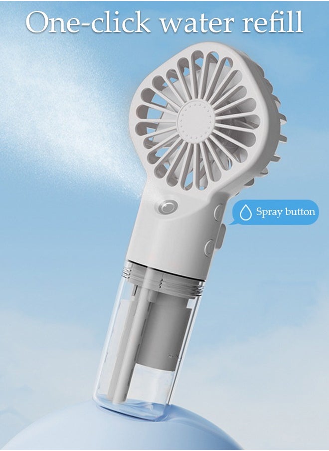 DUNISO - 2in1 Multifunction Handheld Fan,Rechargeable Bracker Fan, Portable Quiet Humidifier with USB Charge 4 Speed Regulation for Home Office School - Image 1