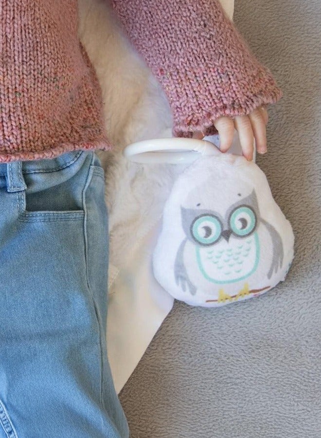Blooming Bath Owl Security Blanket for Baby 21 x 21 - Image 1