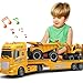 spring flower SpringFlower 3 4 5 6 Toddler Boy Toys 25 Construction Carrier Toy with Excavator and Dump Truck3 in 1 Truck Christmas Birthday Gifts for Kids 3 4 5 6 Years Old - Image 2