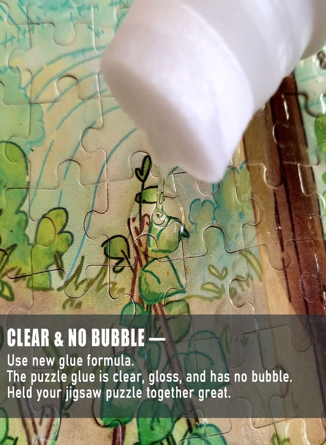 Unixing 3PCS Jigsaw Puzzle Glue with Sponge Head, Clear Water Soluble Craft Puzzle Protect Glue for 3000/3500/5000 Pieces of Puzzle (3 Bottle X 120ML) - Image 5