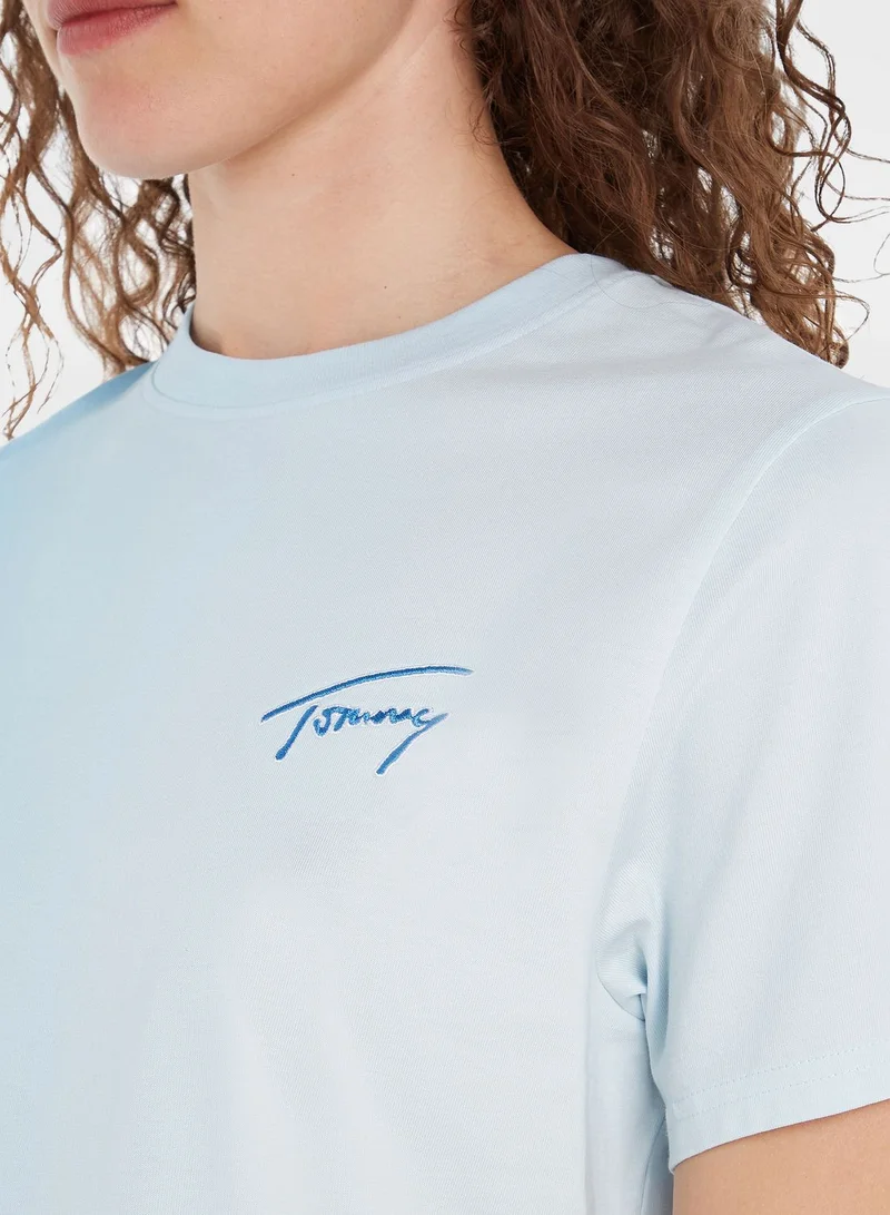 TOMMY JEANS Crew Neck Color Block Logo T-Shirt
