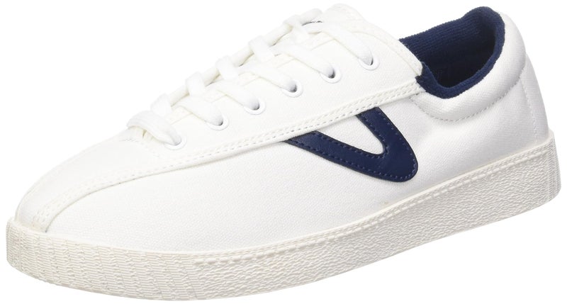 TRETORN Womens Nylite Plus Canvas Sneakers WhiteNavy
