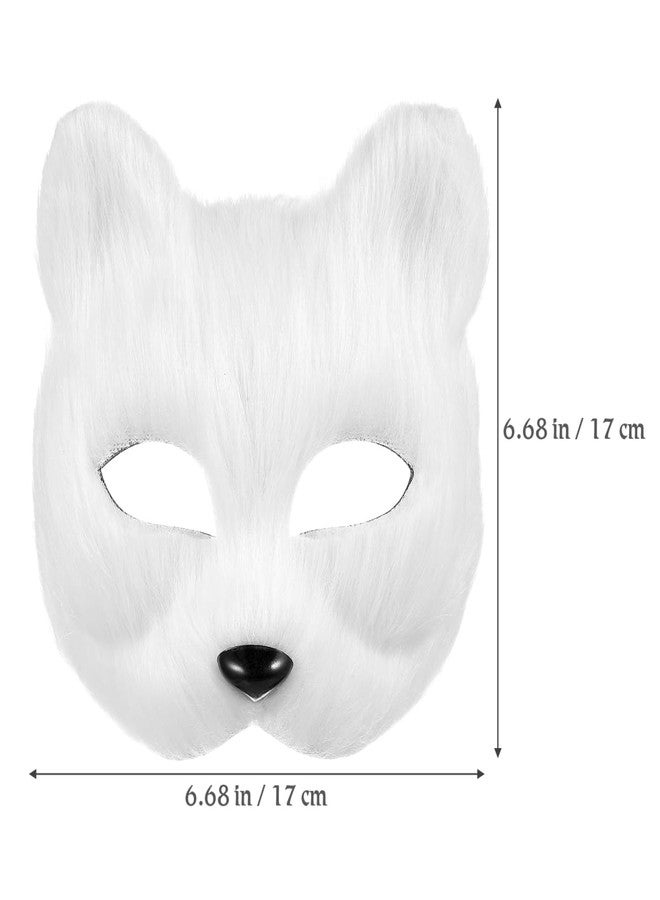 Amosfun Fox Mask Furry Cat Mask Animal Cosplay Party Costumes Accessory Photo Booth Props 6.7 x 6.7 Inch - Image 5