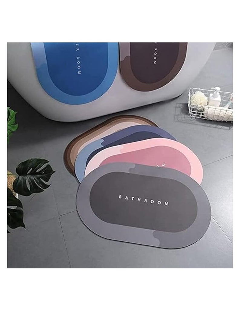 Generic - Non-slip, quick-drying and absorbent multi-colored bath rug - Image 1