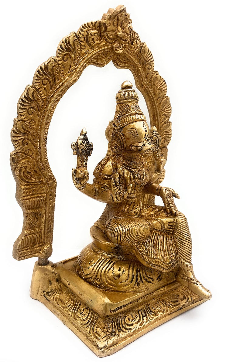 Bhunes Brass Varahi Devi | Varahi Idols | Varaha | Matrikas | Barahi | The Ashta Bhuja Goddess Varahi Eight Armed Brass Sculpture |Idol | Murti | Statues,Gold, 8 Inch, 1 Piece - Image 3