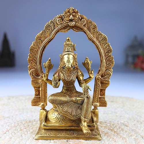 Bhunes Brass Varahi Devi | Varahi Idols | Varaha | Matrikas | Barahi | The Ashta Bhuja Goddess Varahi Eight Armed Brass Sculpture |Idol | Murti | Statues,Gold, 8 Inch, 1 Piece - Image 1