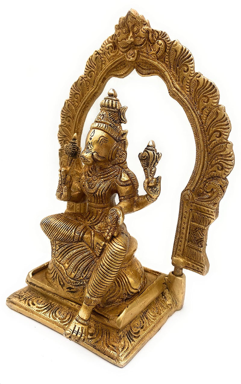 Bhunes Brass Varahi Devi | Varahi Idols | Varaha | Matrikas | Barahi | The Ashta Bhuja Goddess Varahi Eight Armed Brass Sculpture |Idol | Murti | Statues,Gold, 8 Inch, 1 Piece - Image 4