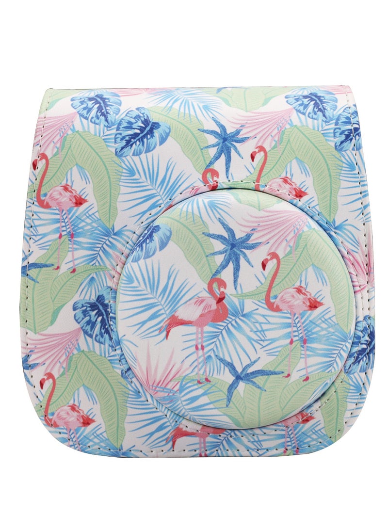 Instax Polaroid mini12 universal small fresh flamingo series camera bag storage bag all-round protection camera - Image 1