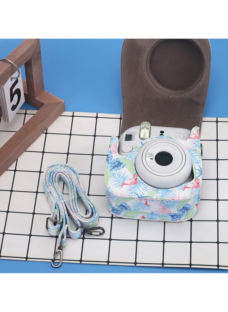 Instax Polaroid mini12 universal small fresh flamingo series camera bag storage bag all-round protection camera - Image 2