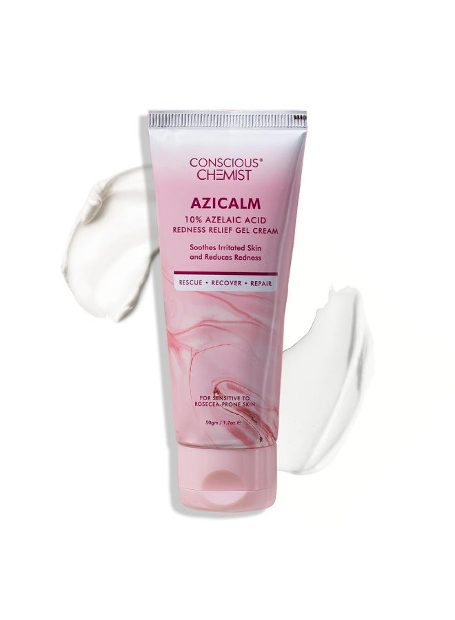 كيميائي واعي كريم حمض الأزيليك 10% من كونشيس كيميست® | 50 غرام | كريم للوجه للرجال والنساء، مرطب للبشرة المعرضة لحب الشباب، يخفف الاحمرار، يهدئ التهيج والالتهاب، مناسب لجميع أنواع البشرة - أزيكالم - Image 1