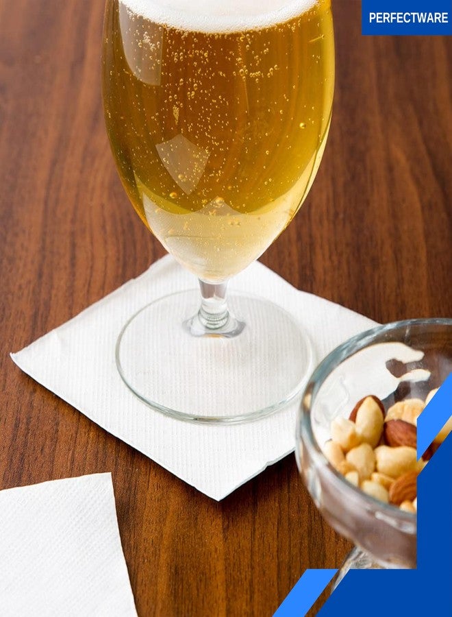 Perfectware 2 Ply White Beverage Napkins- Pack of 200ct, PW-2Ply White Bev-200 - Image 5