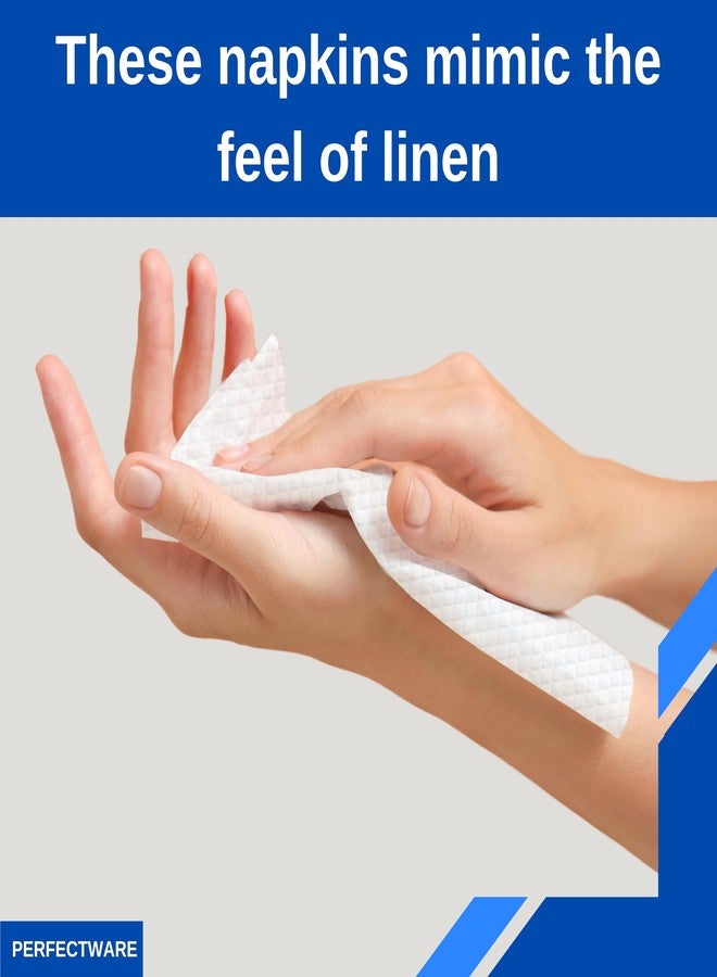 Perfectware 2 Ply White Beverage Napkins- Pack of 200ct, PW-2Ply White Bev-200 - Image 4