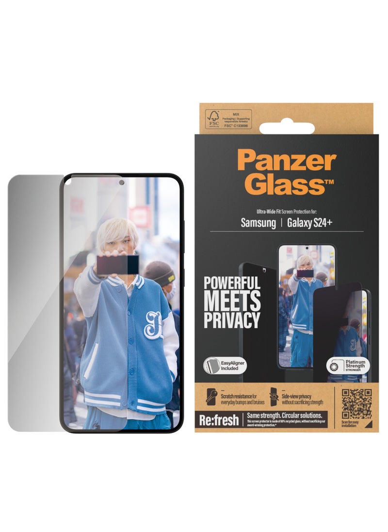 PanzerGlass PanzerGlass® Privacy Screen Protector Samsung Galaxy S24 Plus | Ultra-Wide Fit w. EasyAligner  - Image 1