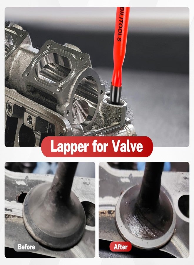 BILITOOLS مجموعة أدوات ضغط زنبرك الصمامات من بيليتولز، 13 قطعة، مع كماشة مانعة للتسرب لساق الصمام المستقيم، وأداة صقل/طحن الصمامات. - Image 5