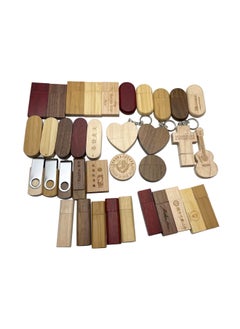 Generic Bamboo Wood U Disk 16g32g Rotating Bamboo Wood U Disk Laser Carved LOGO Ebony Maple Walnut Material-Color:Walnut U Disk + Box-Capacity:USB3.0 128GB  - Image 4