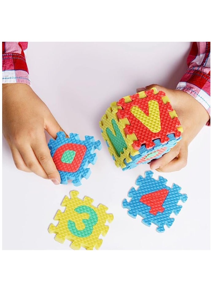 Goolsky Goolsky Foam Play Mat 2 x 2 Inch Interlocking Alphabet and Numbers Mini ABC Mats for Floor Colorful Alphabet Mats Foam Letter Mats for Floor, Soft EVA Tiles Reusable Easy to Clean  - Image 5