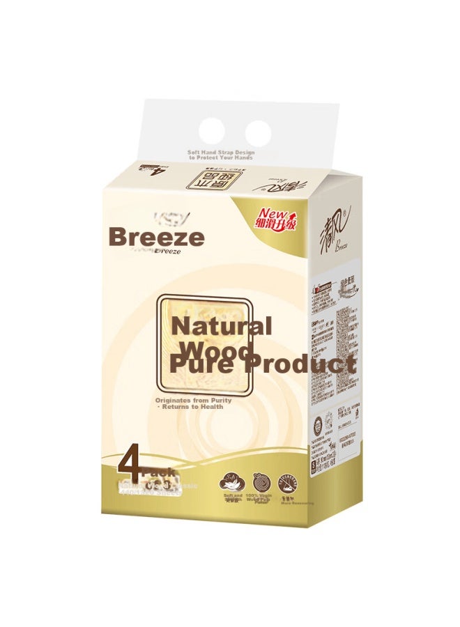 App Pure Wood 3-ply 110 Sheets/pack*4 Tissue Paper Br43nce3 Upgraded Version Random Delivery - Image 2