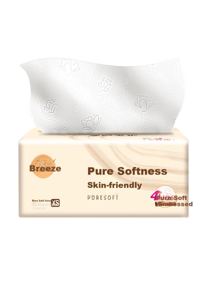 App Pure Wood 3-ply 110 Sheets/pack*4 Tissue Paper Br43nce3 Upgraded Version Random Delivery - Image 3