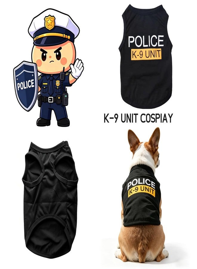 LKEX Dog Shirts 4 Pack Cat Apparel Costumes for Cosplay，Breathable Pet T-Shirts，Summer Clothes K9 Security Boss FBI Vest for Dogs Puppy Boy Girl (Large) - Image 3