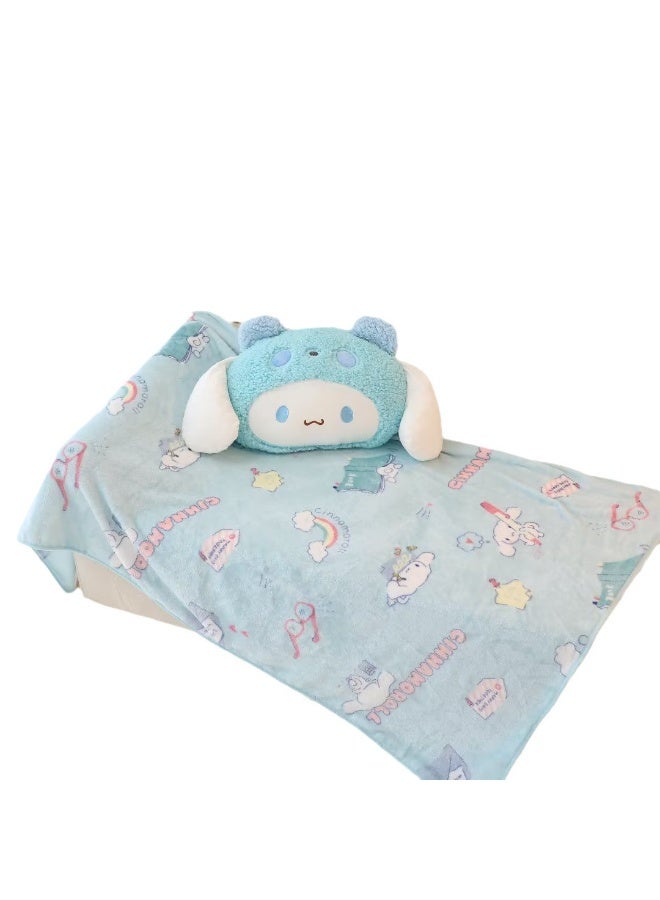 عام بطانية وسادة 2 في 1 ناعمة من سانريو سينامورول - وسادة قطيفة لطيفة وغطاء دافئ، هدية مثالية للفتيات، لقيلولة المكتب وهدايا أعياد الميلاد - Image 3