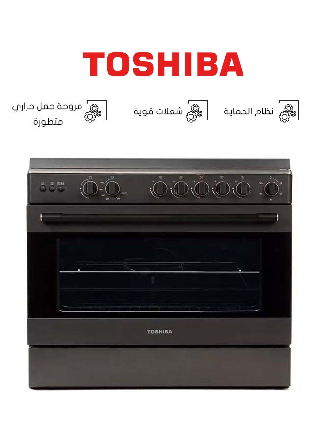 توشيبا نطاق طهي الغاز TBA-36LMG5G089KS-SA أسود/فضي/رمادي TBA-36LMG5G089KS-SA - Image 1