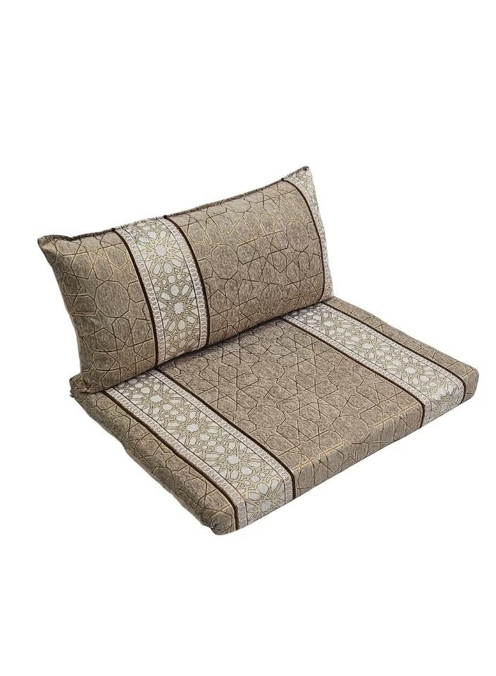 UNIKSAR Luxury 4-in-1 Arabic Majlis Floor Seating Set – Traditional Najdi Design – Soft Velvet Fabric – Indoor/Outdoor Floor Sofa Set – Mattress + Backrest + Armrest + Pillow - Image 3