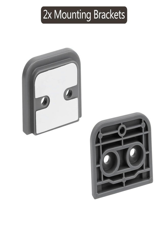 Bingguz Reinforced Retractable Baby Gate Replacement Parts Retractable Pet Gates Hardware Mounted Baby Gate for Doorway Full Set Hardware Reinforced Strips Dog Gates Screws Replacement, Gray - Image 2