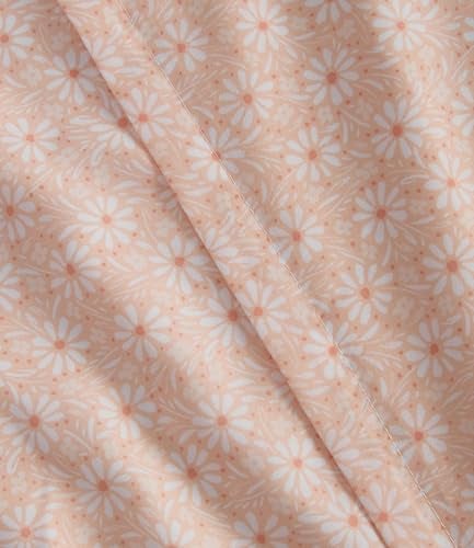 CGK Unlimited Duvet Cover Queen Size Set Extra Soft Floral Duvet Cover 90 x 90 with 2 Pillow Shams Comfy Cozy Breathable Floral Bedding Set Hotel Luxury Fade Free w Zipper Closures and Ties Pink Daisy - Image 1