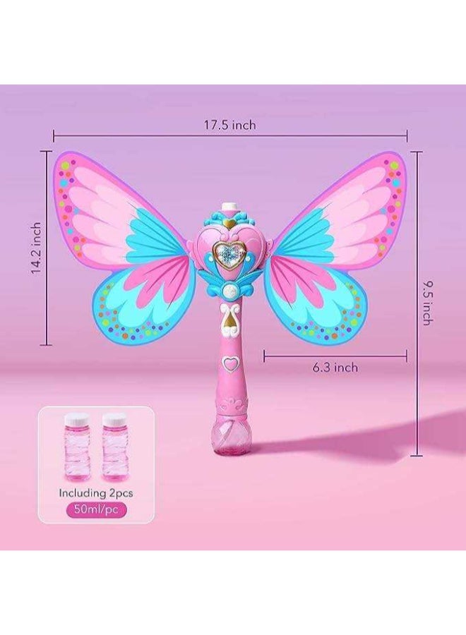 TOY GARDEN Girls Princess Music Bubble Wand – Electric Automatic Magic Butterfly Bubble Stick | Glow Stick for Kids | Fun Bubble Machine with Music - Image 2