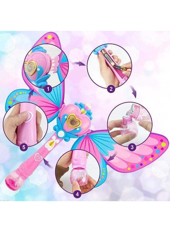 TOY GARDEN Girls Princess Music Bubble Wand – Electric Automatic Magic Butterfly Bubble Stick | Glow Stick for Kids | Fun Bubble Machine with Music - Image 4