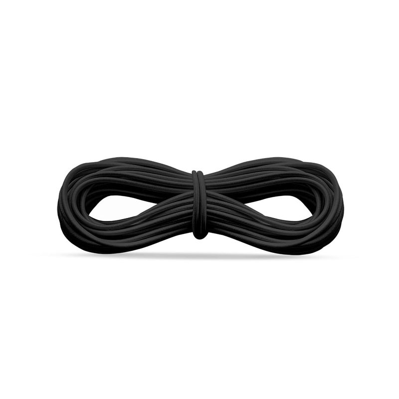 Realm Elastic Cord/Round Hat Elastic Black & White (1mm, 2mm & 3mm) Craft, Jewellery Stringing, Masks, Party Hats (Black, 3mm - 5 Metres) - Image 2