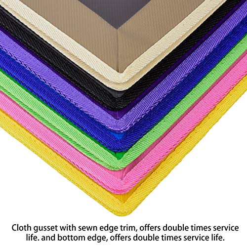 CASAON 7 Pack B4 Plastic File Folders Waterproof Transparent Expandable File Folder - Purple&Pink&Yellow&Green&White&Blue&Black - Image 4