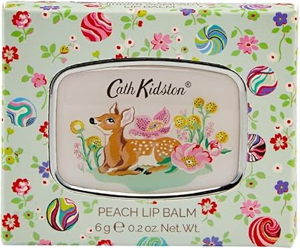 Cath Kidston بلسم شفاه كاث كيدستون 6 جرام ومرآة مدمجة زبدة الشيا وحمض الهيالورونيك وزيوت أساسية من جوز الهند والزيتون بحجم الجيب والسفر هدية تجميل نباتية وخالية من القسوة لها في مهرجان الكرنفال - Image 1