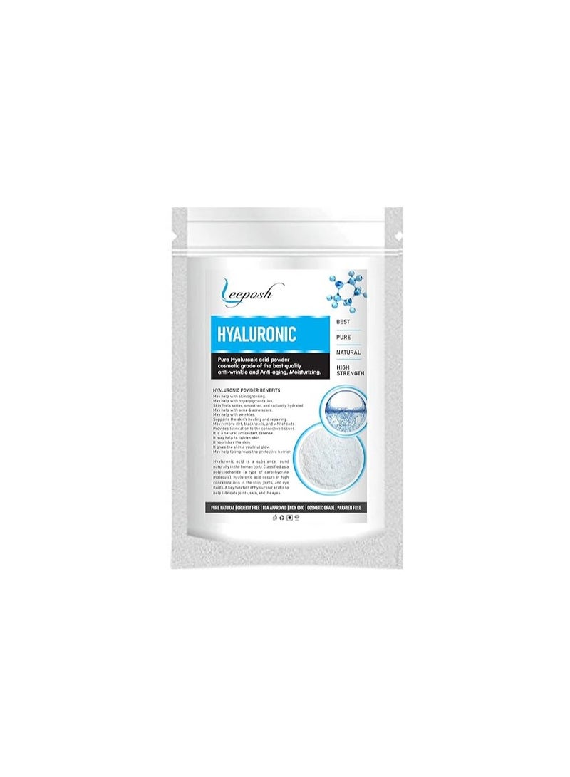 Leeposh Pure Hyaluronic Acid Powder - Ideal for DIY Skincare, Serums, Creams & Masks for Anti-Aging, Hydrating & Brightening (Hyaluronic) 20GM